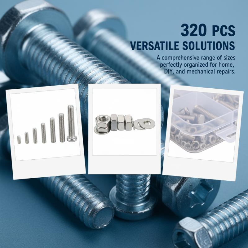 320Pcs Screws Nuts Washers Set - Home Improvement Industry recensie en prijs