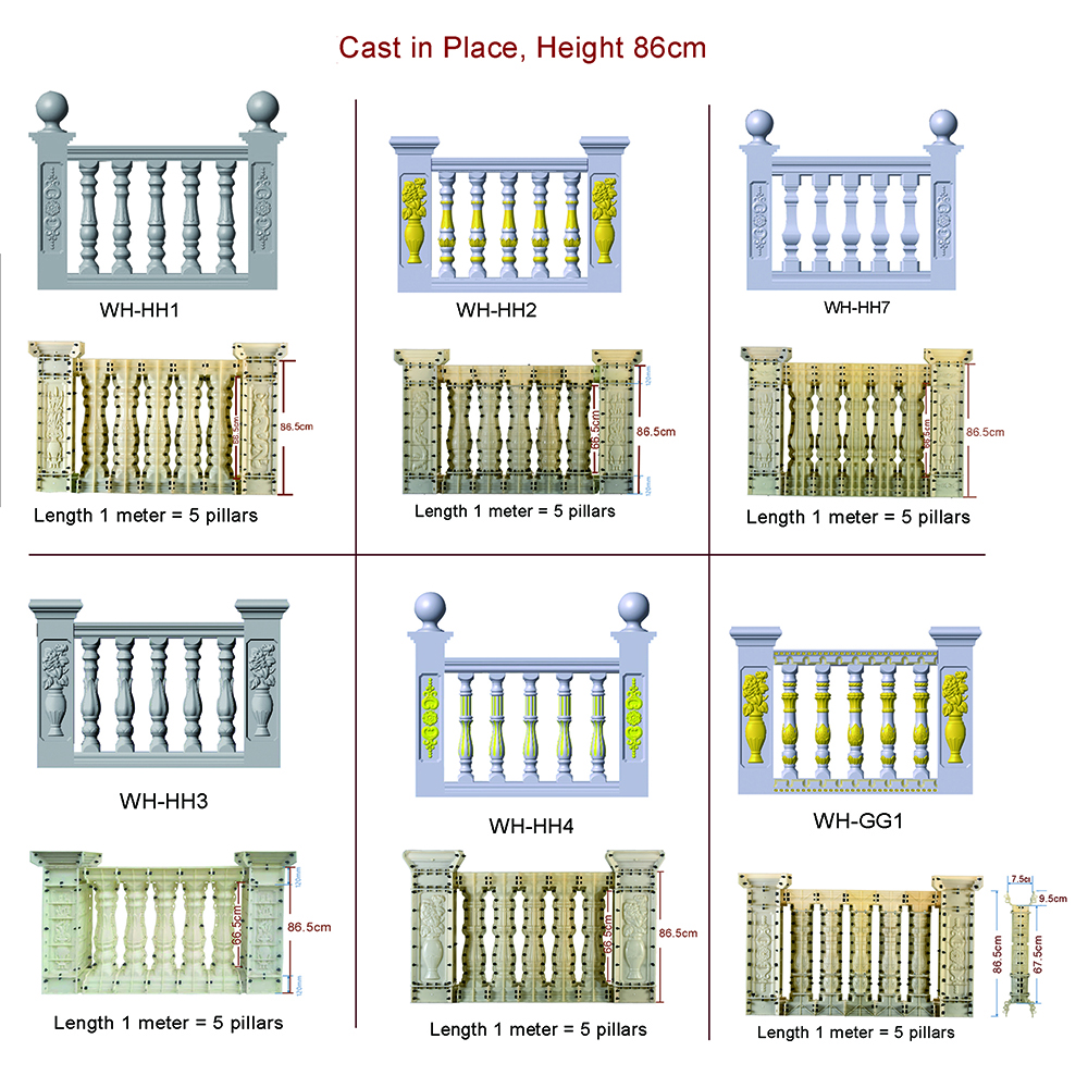 86cm Plastic Concrete Baluster - Home Improvement Fence recensie en prijs